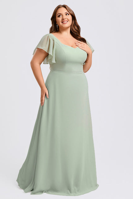 Robe Trapèze Mousseline Fendue - gallery 9