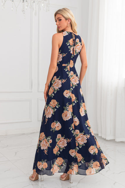 Robe Trapèze Fleur Marine Chic - gallery 2