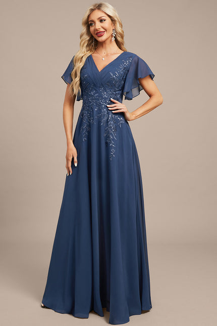 Robe Trapèze Lueur Azurienne - gallery 5