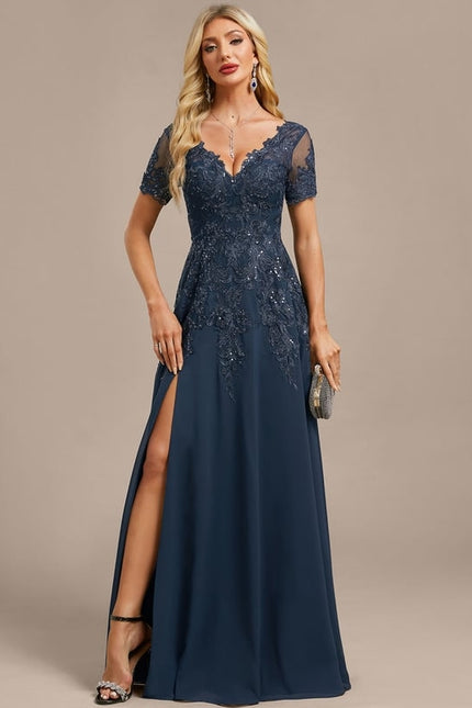 Robe Trapèze Marine Éclatante - gallery 2