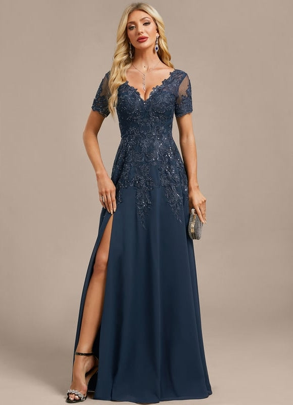 Robe Trapèze Marine Éclatante - gallery 2