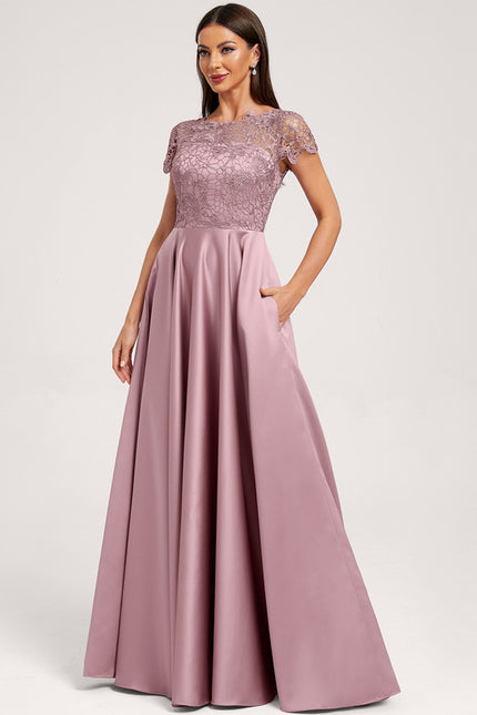 Robe Trapèze Mauve Élégante - gallery 4