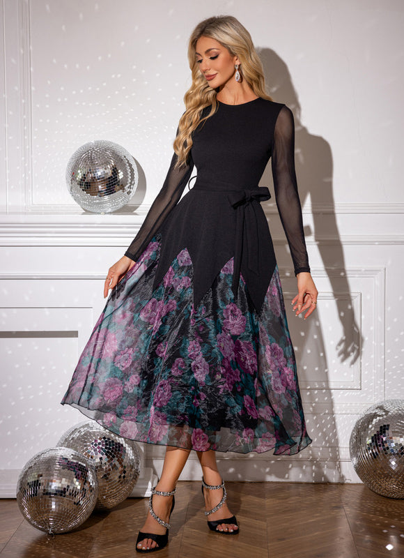 Robe Trapèze Organza Noir - gallery 5