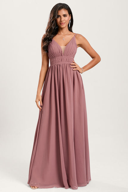 Robe Trapèze Mousseline Fendue - gallery 3