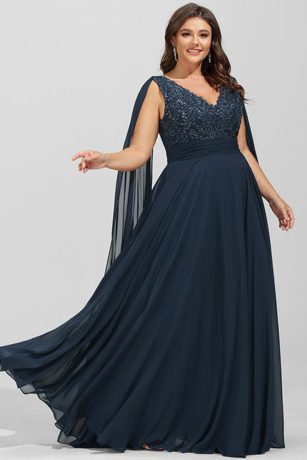Robe Trapèze Marine Éclatante - gallery 9