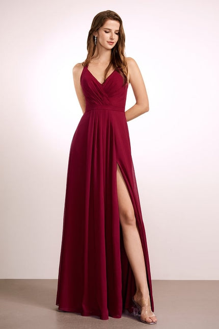 Robe Trapèze Longue Beige Élégante - gallery 2