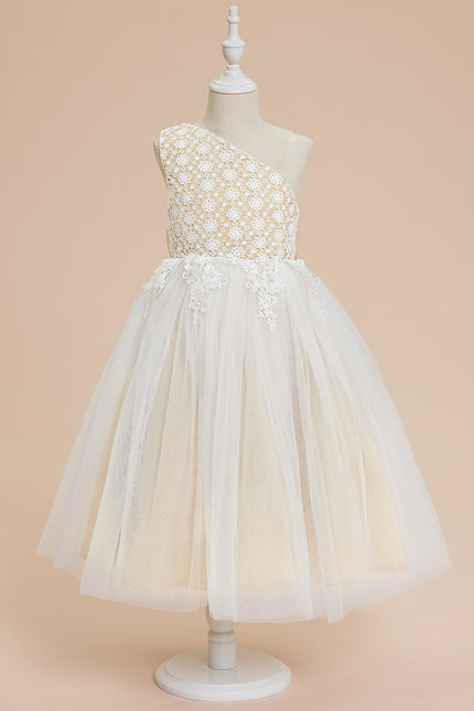 Robe Trapèze Nœud Écru Tulle - gallery 4
