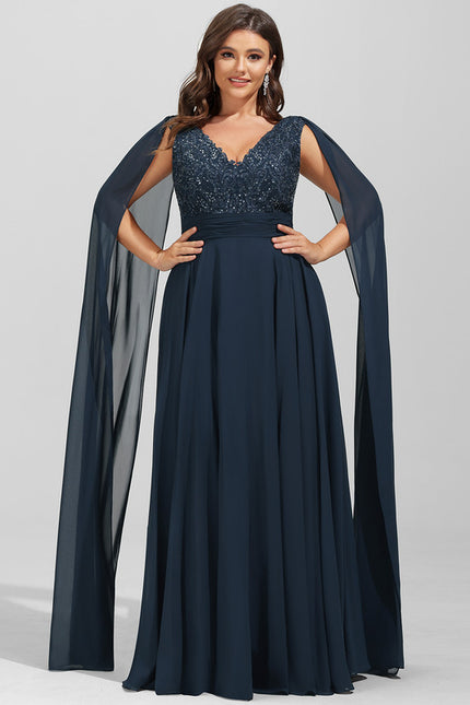 Robe Trapèze Marine Éclatante - gallery 7