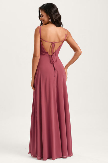 Robe Trapèze Mousseline Fendue - gallery 9