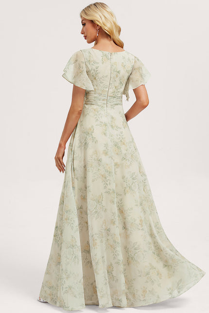 Robe Trapèze Mousseline Fendue - gallery 4