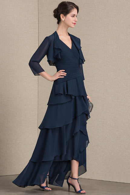 Robe Trapèze Gris Satiné Élégant - gallery 1