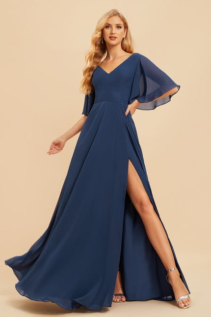 Robe Trapèze Longue Beige Élégante