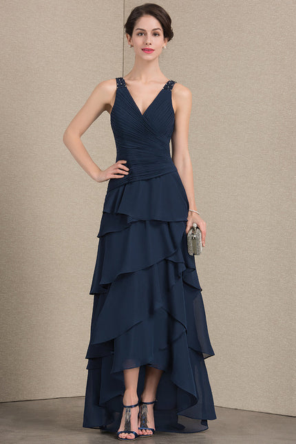 Robe Trapèze Gris Satiné Élégant - gallery 4