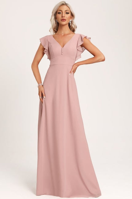 Robe Trapèze Mousseline Fendue - gallery 3