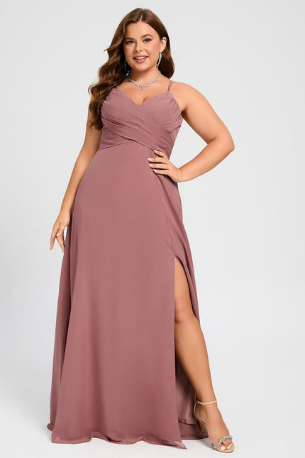 Robe Trapèze Longue Beige Élégante - gallery 6