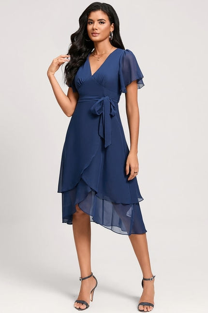 Robe Trapèze Flottante Verte - gallery 4