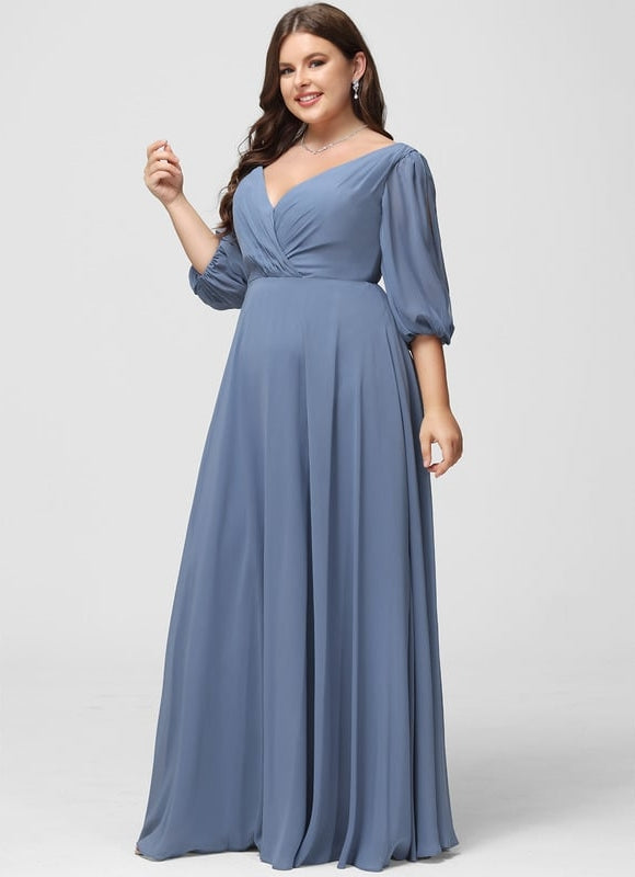 Robe Trapèze Mousseline Fendue - gallery 8