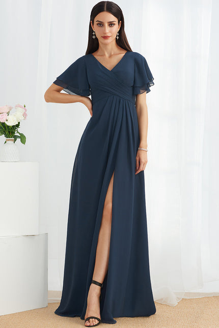 Robe Trapèze Longue Beige Élégante