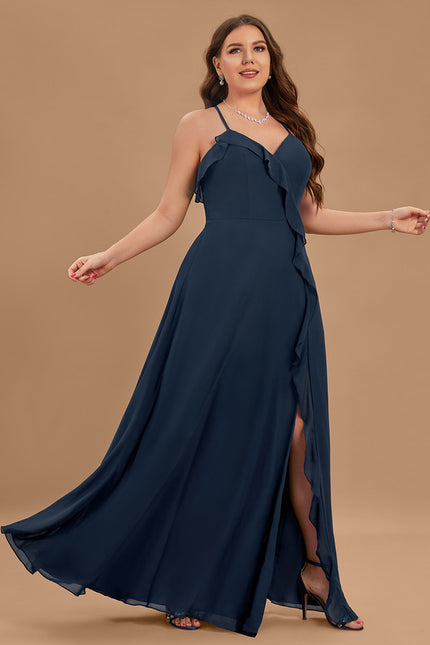 Robe Trapèze Longue Beige Élégante - gallery 6