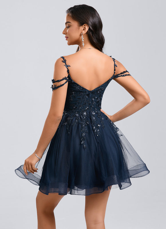 Robe Trapèze Nuit Étoilée Tulle - gallery 7