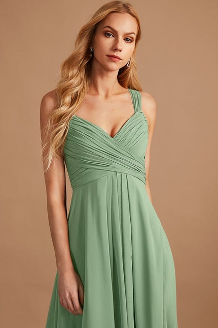 Robe Trapèze Mousseline Fendue - gallery 6