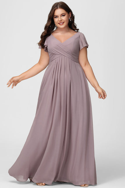 Robe Trapèze Mousseline Fendue - gallery 7