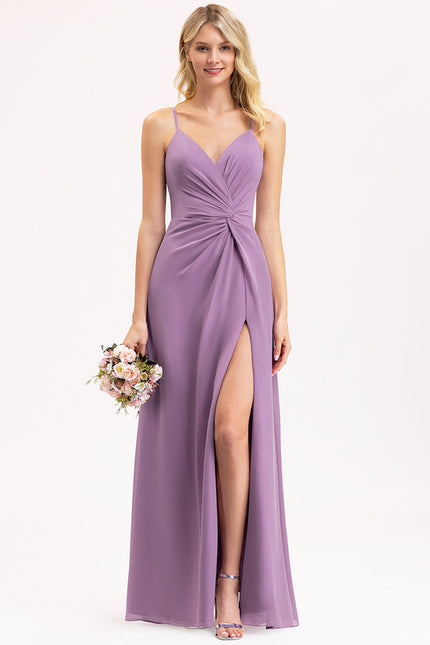 Robe Trapèze Mousseline Fendue - gallery 5