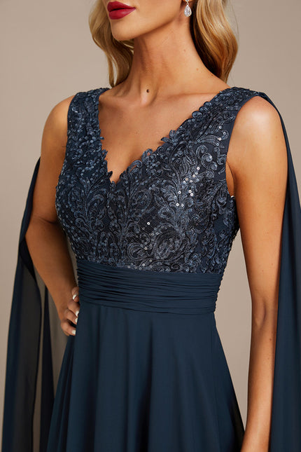 Robe Trapèze Marine Éclatante - gallery 6