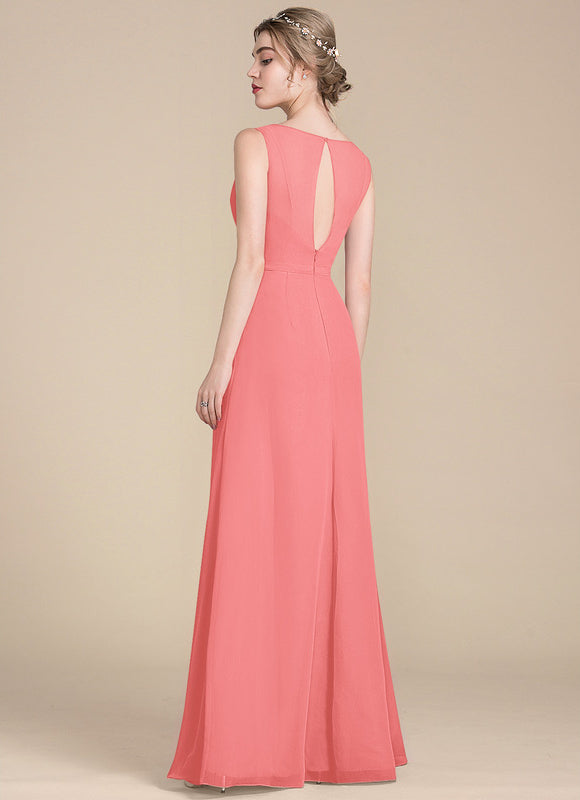 Robe Trapèze Mousseline Fendue - gallery 4