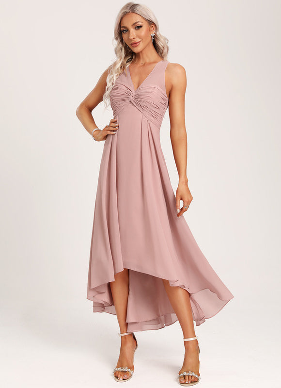 Robe Trapèze Aérienne Vert Pâle - gallery 4