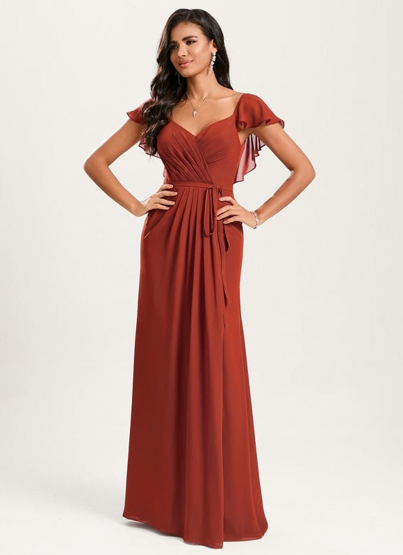 Robe Trapèze Mousseline Fendue