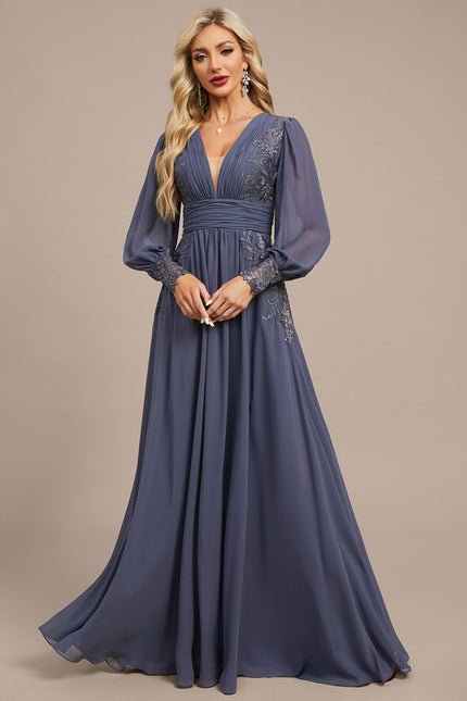 Robe Trapèze Lueur Azurienne - gallery 3