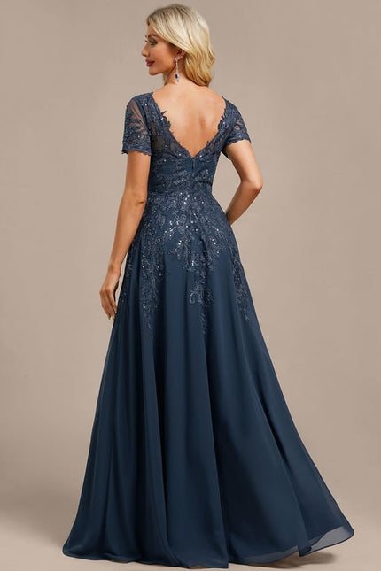 Robe Trapèze Marine Éclatante - gallery 7