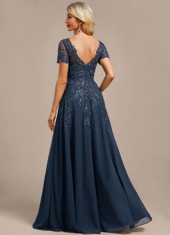 Robe Trapèze Marine Éclatante - gallery 7