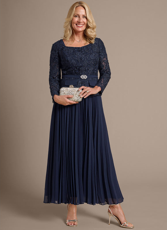 Robe Trapèze Longue Écrue - gallery 2