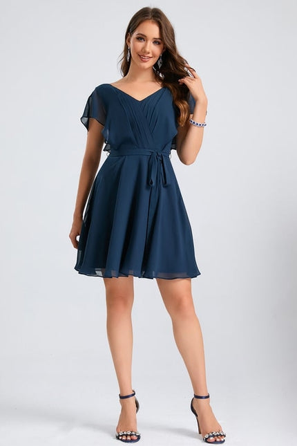 Robe Trapèze Marine Éthérée - gallery 3