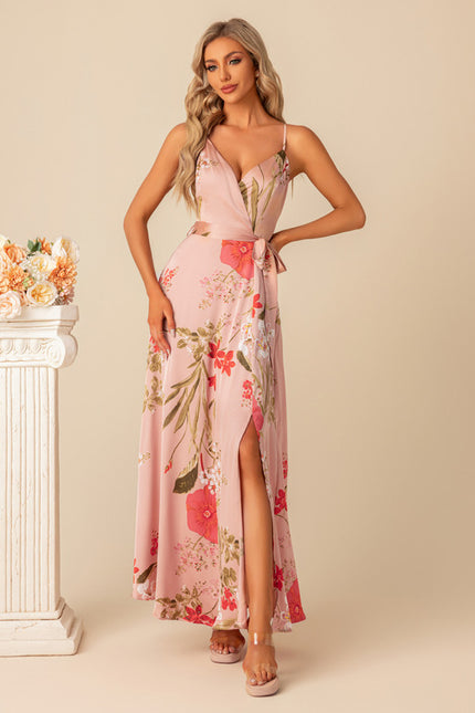 Robe Trapèze Floral Satinée - gallery 1