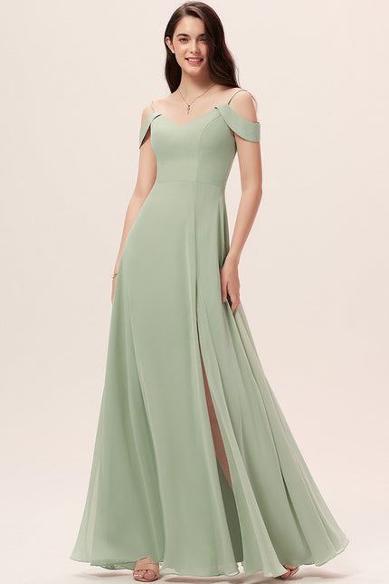 Robe Trapèze Longue Beige Élégante - gallery 4