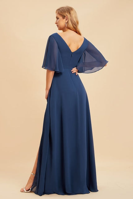 Robe Trapèze Longue Beige Élégante - gallery 1