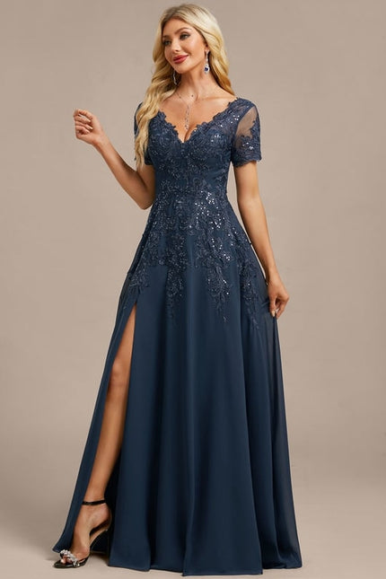 Robe Trapèze Marine Éclatante - gallery 6