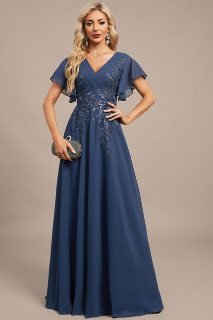 Robe Trapèze Lueur Azurienne - gallery 2