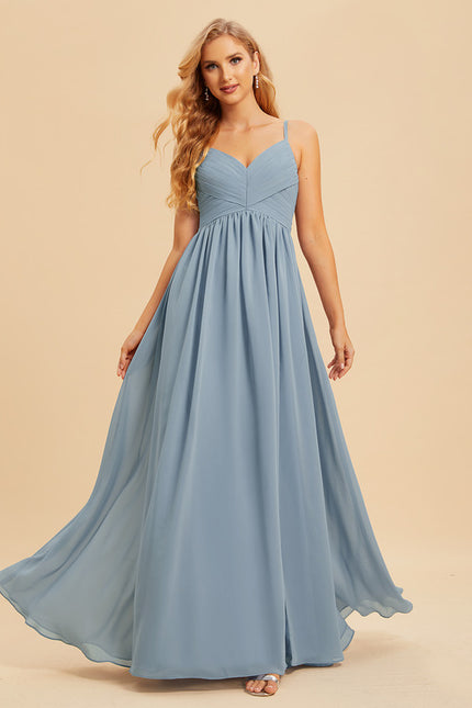 Robe Trapèze Longue Beige Élégante - gallery 2