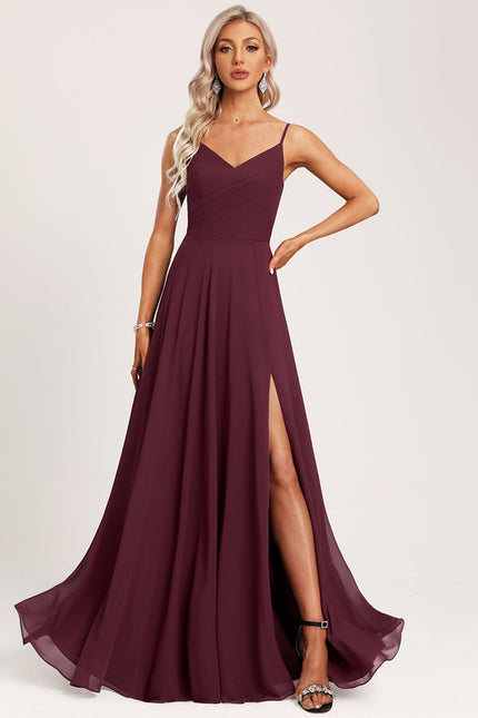 Robe Trapèze Longue Beige Élégante