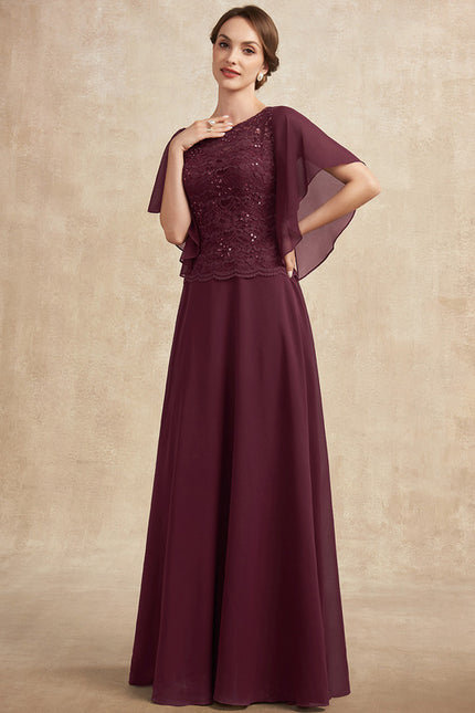 Robe Trapèze Longue Violetée