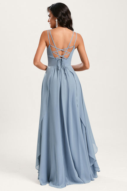 Robe Trapèze Mousseline Fendue - gallery 4