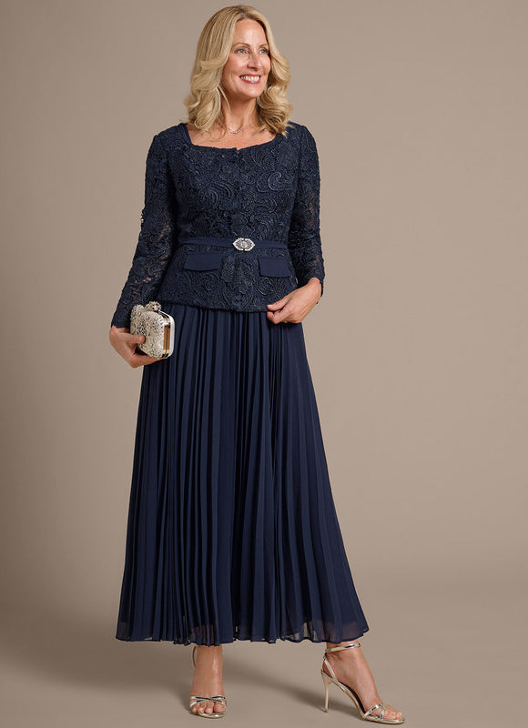 Robe Trapèze Longue Écrue - gallery 3