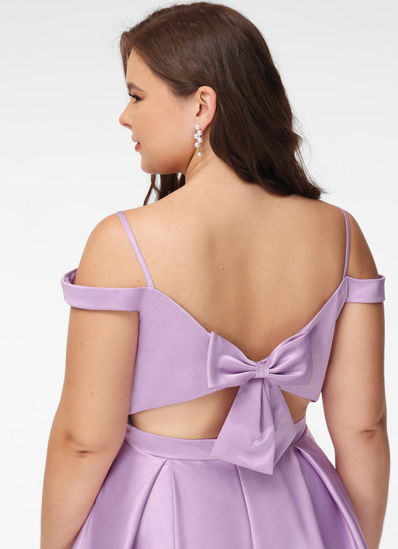 Robe Trapèze Lilas Satiné - gallery 9