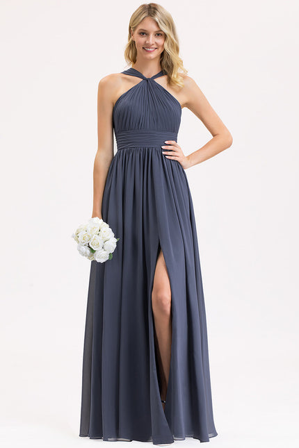 Robe Trapèze Mousseline Fendue