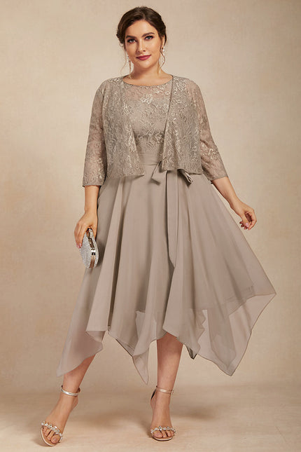 Robe Trapèze Mi-Longue Cérémonie - gallery 6