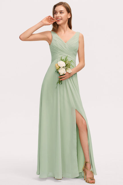 Robe Trapèze Mousseline Fendue - gallery 6